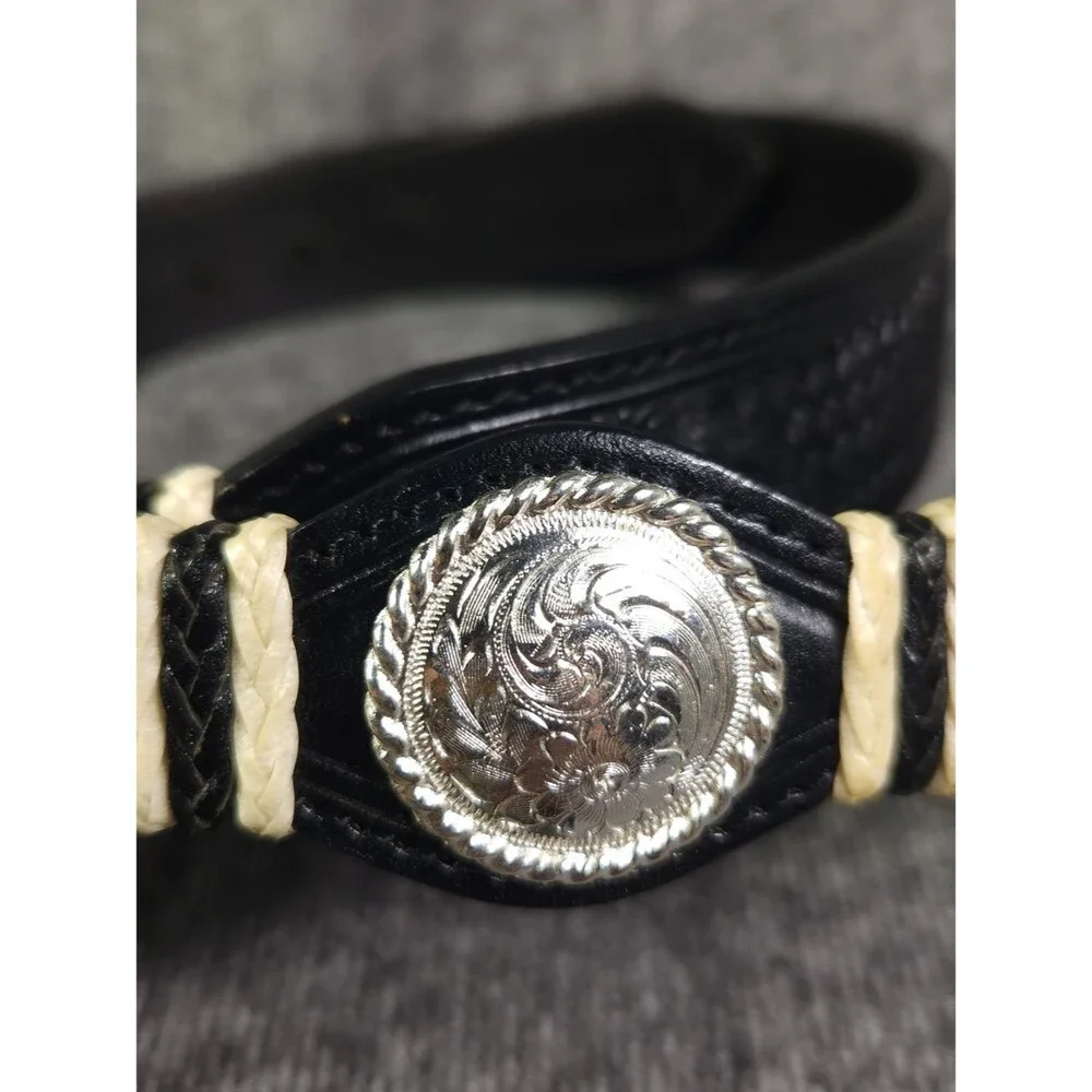 Men's 3D Conpany Brown Or Black Leather Western Belt with Decorative Concho 44